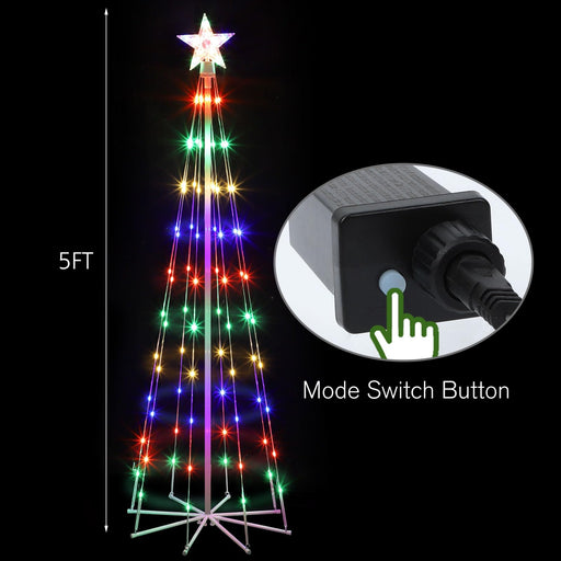  Smart Christmas Tree 6FT 265 Led Light, Prelit DIY Pattern and  Text Outdoor Christmas Cone Tree Light Show, Music Sync RGB Christmas Yard  Lights App Remote Control for Indoor Outdoor Decorations 