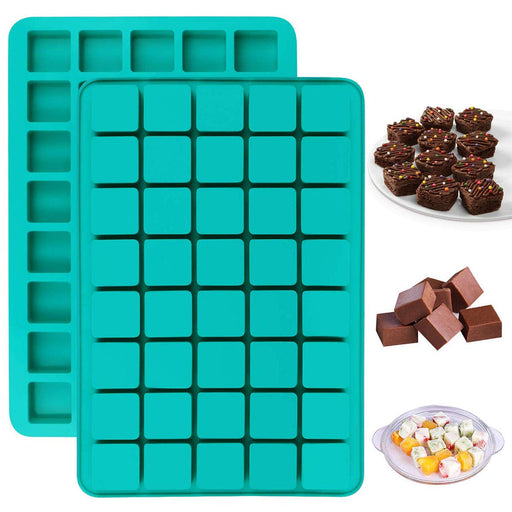 JOERSH Square Silicone Chocoate Molds for Fat Bombs & Truffles, 2PCS  40-Cavity Bite-Size Brownie Pans, Caramel Hard Candy Molds