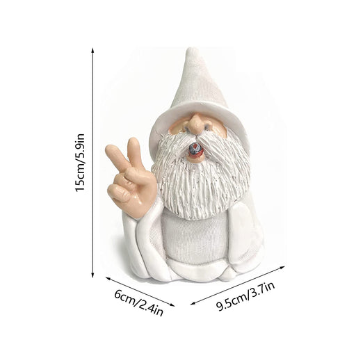 Home 'n s Whimsical Gnome Flipping Off Middle Finger Mini Statue