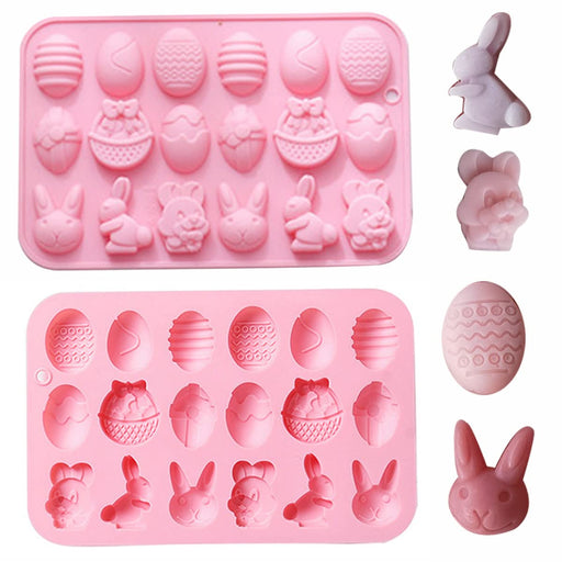 3Pcs Large Bunny Mold Easter Egg Mold, 3D Rabbit Bunny Easter Egg Shap —  CHIMIYA