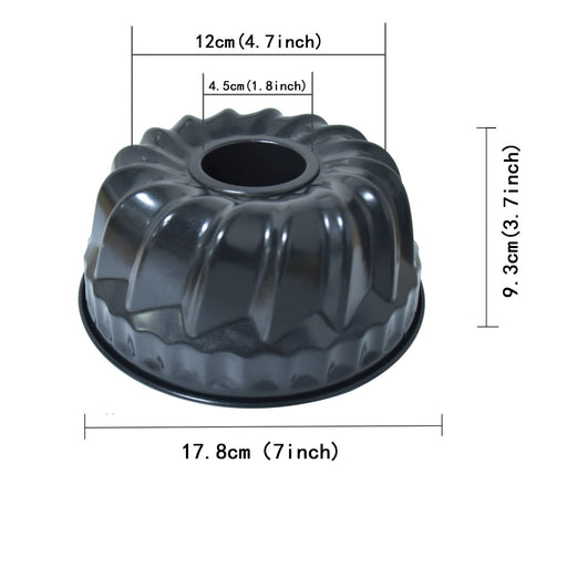 Webake 2.8 inch 12-Cavity heavy gauge carbon steel mini bundt cake pan