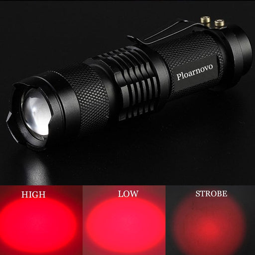 Honoson Red Flashlight LED Red One Mode Light Single Mode Red LED Torch  Scalable Red Light Flashlight for Astronomy Aviation Night Observation (2  Pieces) 