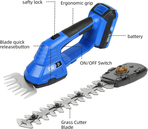 Cordless Handheld Grass Cutter Shears, Portable Lightweight Electric H —  CHIMIYA