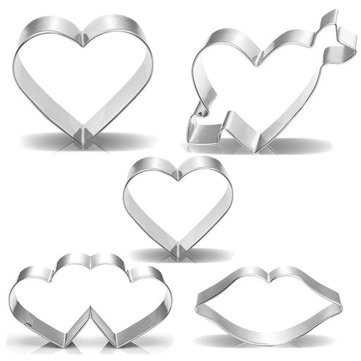 Heart Cookie Cutter Set, 4.5'', 3.5'', 2.75'', 2'', 1.25'', Fun