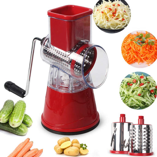 3 In 1 Multifunctional Vegetable Cutter & Slicers Hand Roller Type Square  Drum Vegetable Cutter With 3 Blades Removable Easy To Clean Home  Improvement Green 