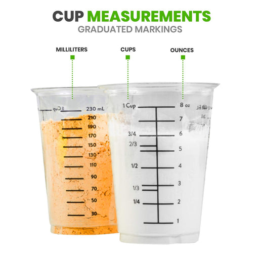 Pit Posse PP3240 Ratio Measuring Cup for Premix Oil & Engine Fluid Mixer  Mixing 2 Stroke Cup with Lid - Utility Jug 16:1 To 70:1 CC and Oz Measuring