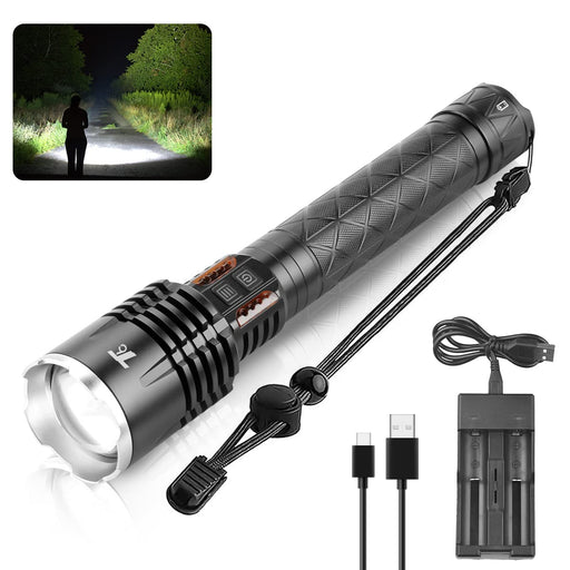 Blukar Flashlight Rechargeable, High Lumens Tactical Flashlight