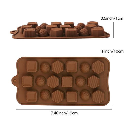 Small Leaf Chocolate Bar Silicone Candy Mold Trays, 2 Pack