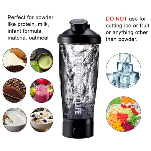  Cholas Premium Electric Protein Shaker Bottle, 22oz Blender for Mixing  Protein, Gym Portable Cup, and Cocktails, BPA Free Self Stirring Shaker  with Waterproof Design in Sleek Black : Home & Kitchen