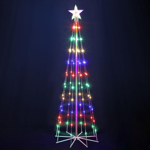 Smart Christmas Cone Tree LED Light, 6Ft 265 LED Music Sync with