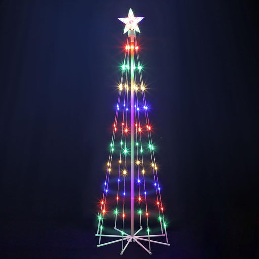 Christmas Cone Tree LED Light, 6ft 265 LED Light Show Christmas Tree w —  CHIMIYA