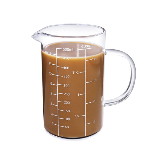 Ackers Shot Glass Measuring Cup 4 Ounce/120ML Liquid Heavy High Espresso  Glass Cup Red Line，V-Shaped Spout