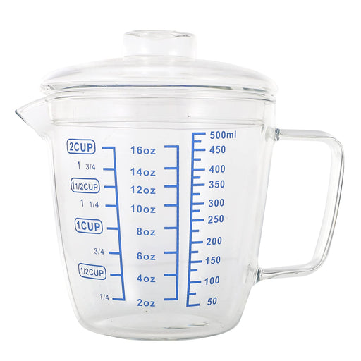 Simax Glass Measuring Cup | Durable Borosilicate Glass, Easy to Read Metric  Measurements- Liter, Milliliter, Ounce, Sugar Grams, Flour Grams, Drip