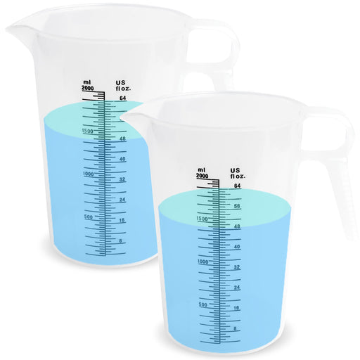 WhiteRhino 1 Gallon Measuring Pitcher,134oz Large Plastic Measuring Cup for  Lawn,Pool Chemicals, Motor Oil and Fluids