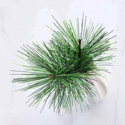 Watayo 10 PCS Large Artificial Pine Leaves Branches-14 Inch 8 Fork