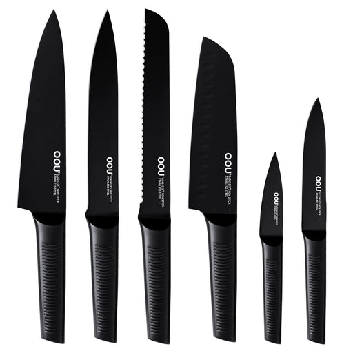 OOU White Blade 15 Piece Kitchen Knife Set