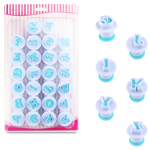 70 Pcs Fondant Letter cutters and cake Scraper Set, Smilerain cookie  Decorating Tools Alphabet and Numbers Fondant cake Mold cut