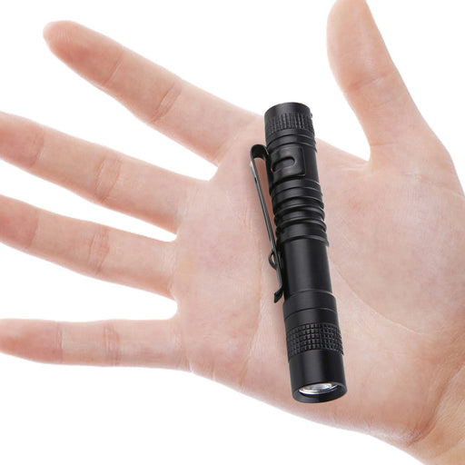 Hatori Super Small Mini LED Flashlight Battery-Powered Handheld Pen Light  Tactical Pocket Torch with High Lumens for Camping, Ou