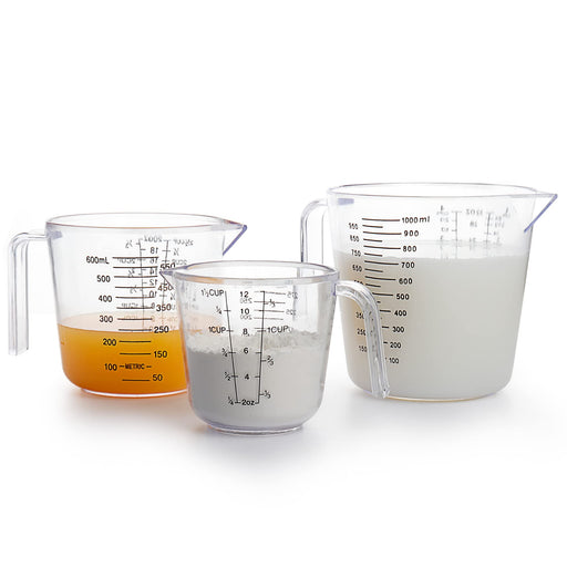 MASKEY Plastic Measuring Cups and Spoons Set，Dry Measuring cups