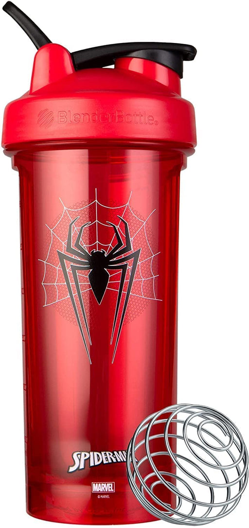  BlenderBottle Marvel Strada Shaker Cup Insulated Stainless  Steel Water Bottle with Wire Whisk, 24-Ounce, Spiderman Web: Home & Kitchen