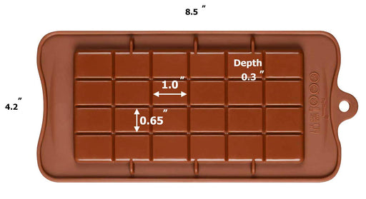 AILEHOPY 2 Pcs Break Apart Chocolate Molds Candy Bar Molds Silicone Deep Shapes, Silicone Molds for Wax Melts Non Stick Large