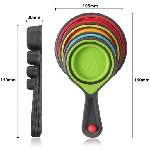 Ingeniuso 8-Piece Collapsible Measuring Cups and Measuring Spoons