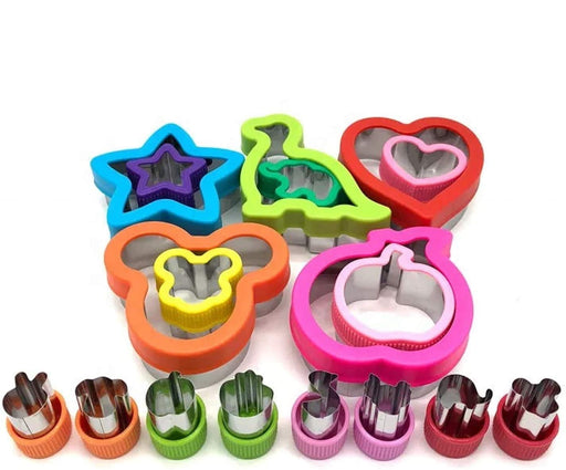 Mini Metal Cookie Cutters Set - 24 Pcs Clay Cutters / Mini Fruit Vegetable  Cutters / Star Heart Round Flower Square Mini Cutters