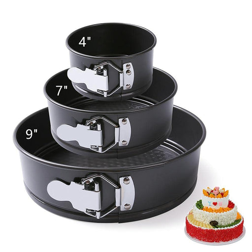 HIWARE 8-Inch Round Cake Pan Set of 3, Nonstick Baking Cake Pans with —  CHIMIYA