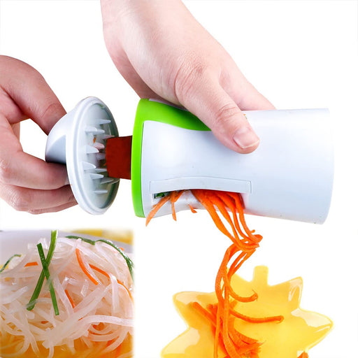 Portable Spiralizer Vegetable Slicer Stainless Steel Spiral Slicer Handheld  Spiralizer Peeler for Potatoes Spaghetti Zucchini