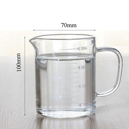 Ackers BORO3.3 Glass Measuring Cup-[Insulated handle | V-Shaped Spout]-Made  of High Borosilicate Glass Measuring Cup for Kitchen or Restaurant, Easy