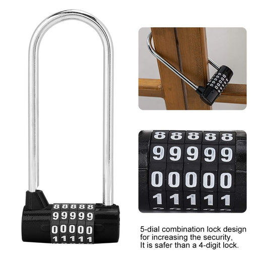Gym Locker Lock,5 Letter Word Lock,5 Digit Combination Lock,Safety Pad —  CHIMIYA