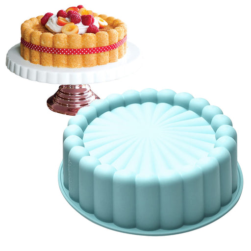 Palksky Charlotte Cake Pan Silicone, Nonstick, 8 inch Round Cake Molds for  Baking