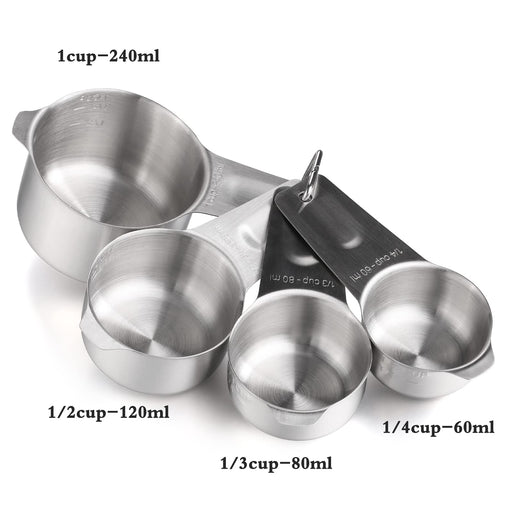 ML's Home 4-Piece Rose Gold Copper-Plated Stainless Steel Measuring Cups  Set: Kitchen Baking and Cooking with Liquids, Dry goods, or Decorative Piece