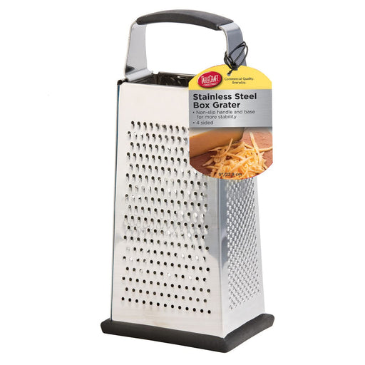 Cheese Grater & Shredder - Stainless Steel - 4 Sided Boxed Grater - Kbasix