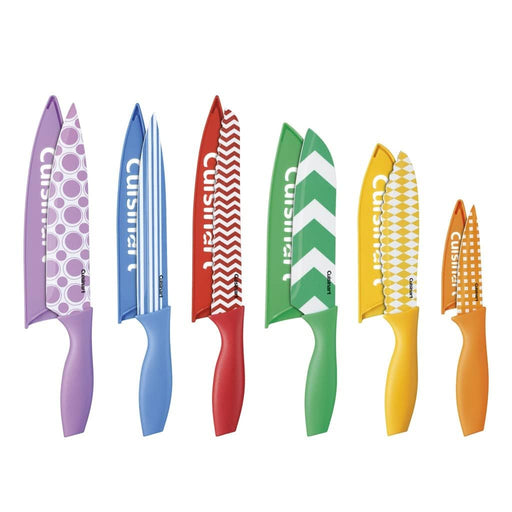 Cuisinart Advantage 6-Piece Ceramic Coated Serrated Steak Knife Set, White  C55-6PCSW 