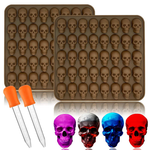  BUSOHA Gummy Skull Candy Molds Silicone, 4 Pack 40 Cavity  Non-Stick Skull Silicone Molds with 2 Droppers for Chocolate, Candy, Jelly,  Ice Cube, Dog Treats : Home & Kitchen