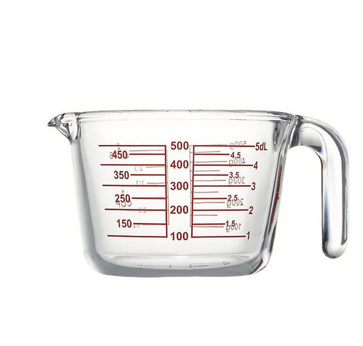  Luvan 50oz/6 Cups Glass Measuring Cup, Easy to Read with 3  measurement scales (Ml/Oz/Cup), Insulated Handle and V-shaped Spout, High  Borosilicate Glass Measuring Cup, Ideal for Kitchen or Restaurant: Home 