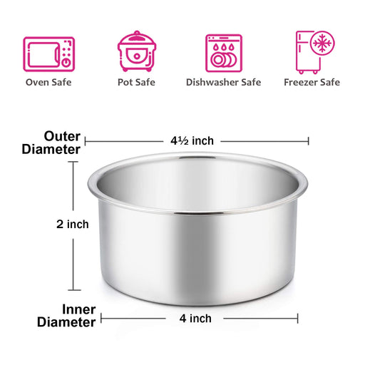 Coliware 10 inch Angel Food Cake Pan, Stainless Steel Non-toxic