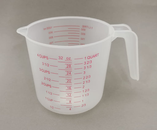 HOME-X Big Number Clear Plastic Measuring Cup with Handle and Pour
