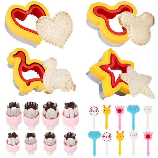 FUNUTTERS Sandwich Cutters for Kids with Cute Food Picks, 20 pc. Set, —  CHIMIYA