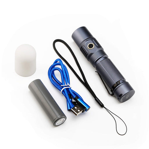 Atomic Beam LED Flashlight by BulbHead, 5 Beam Modes, Tactical Light Bright  Flashlight 