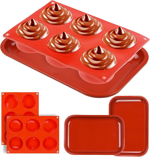 AIERSA 2 Pcs Chocolate Covered Cookie Molds for S'mores, 4 Cavity