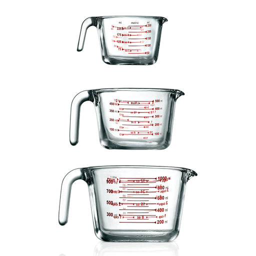 Luvan 50oz/6 Cups Glass Measuring Cup, Easy to Read with 3 measurement  scales (Ml/Oz/Cup), Insulated Handle and V-shaped Spout, High Borosilicate
