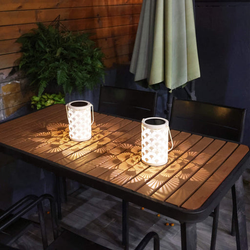 BRIMMEL Aluminum Outdoor Table Lamp Lanterns for Patio Portable Table Lantern 35W 3000K 3-Level Brightness Touch Control LED IP44 Waterproof