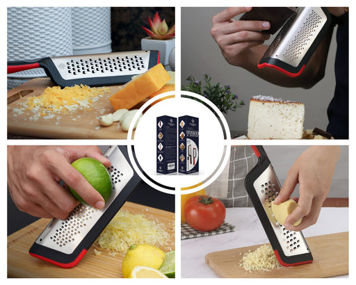 ALLTOP Lemon Zester, Hand-held Stainless Steel Food Grater,Pro Kitchen Tool  for Cheese Parmesan Vegetable Ginger Garlic Nutmeg Citrus Lime Orange