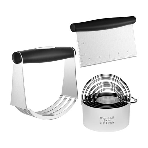 Stainless Steel Dough Scraper Kitchen Gadgets, EALEK Dough Cutter