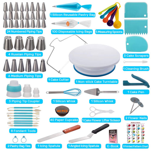 For Women-Cake Decorating Supplies Kit for Beginners RFAQK 200PCs -Cak —  CHIMIYA