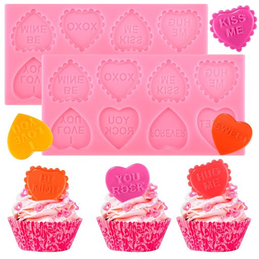 Heart-Shaped Valentine's Day Silicone Baking and Candy Mold, 12-Cavity -  Wilton