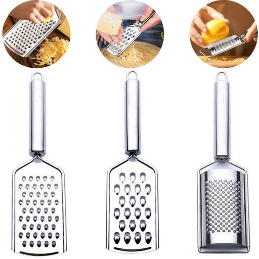 KitchenBe1 Cheese Grater with Container and Lid & Peeler Set - Vegetable Fruit Multi-function Stainless Steel Kitchen Utensil Kit with Black Food