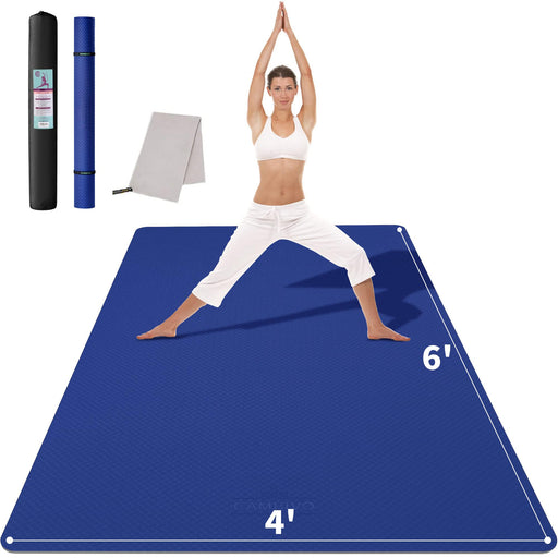 YUREN Large Yoga Mat Thik 12 Inh Exerise Mat 6x4 Extra Wide